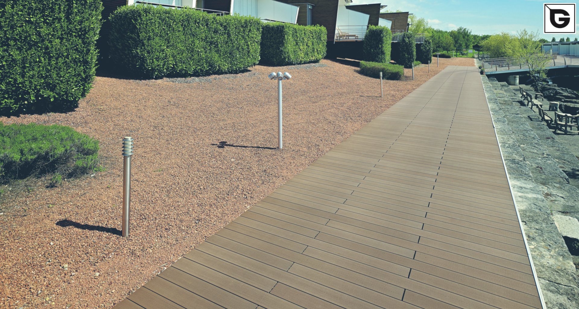 Restaurant und Hotelgewerbe_Dachanlage, Balk., Laufgang_Vorzeigeprojekte - WPC holz 