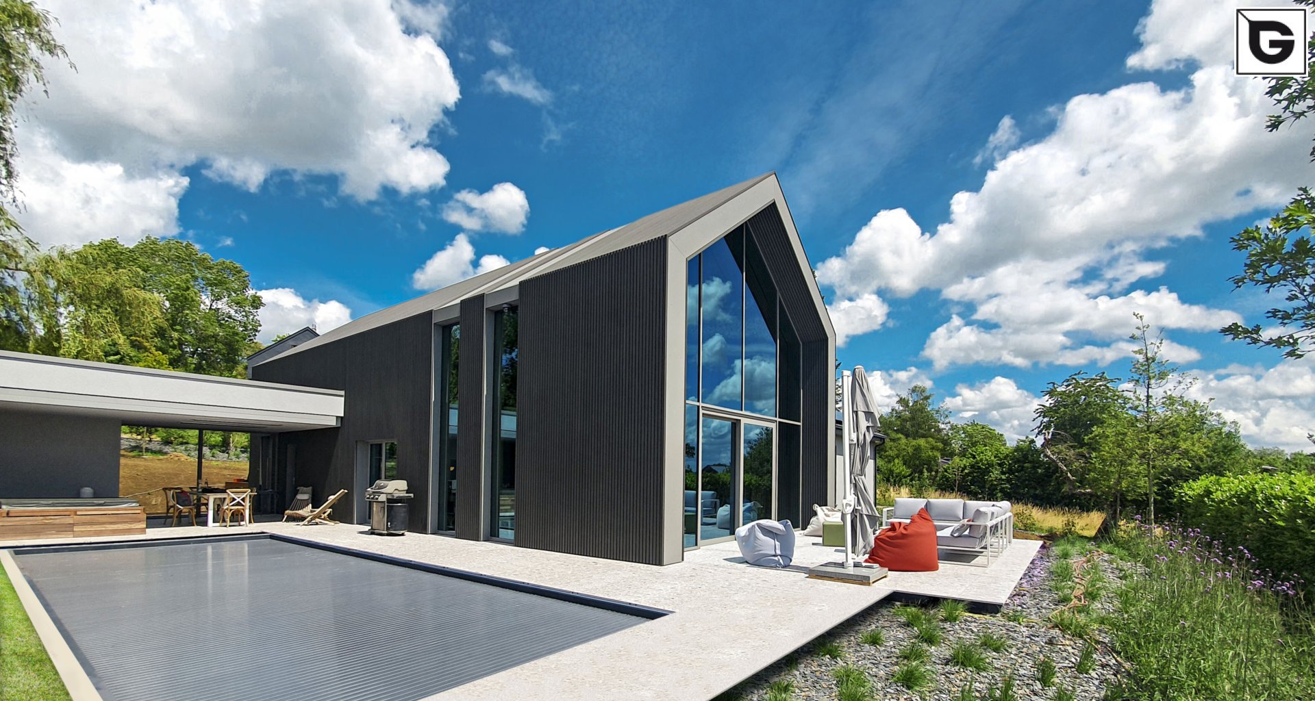 Privathaus_Offene Fassadenverkleidung - verti._Privatresidenz