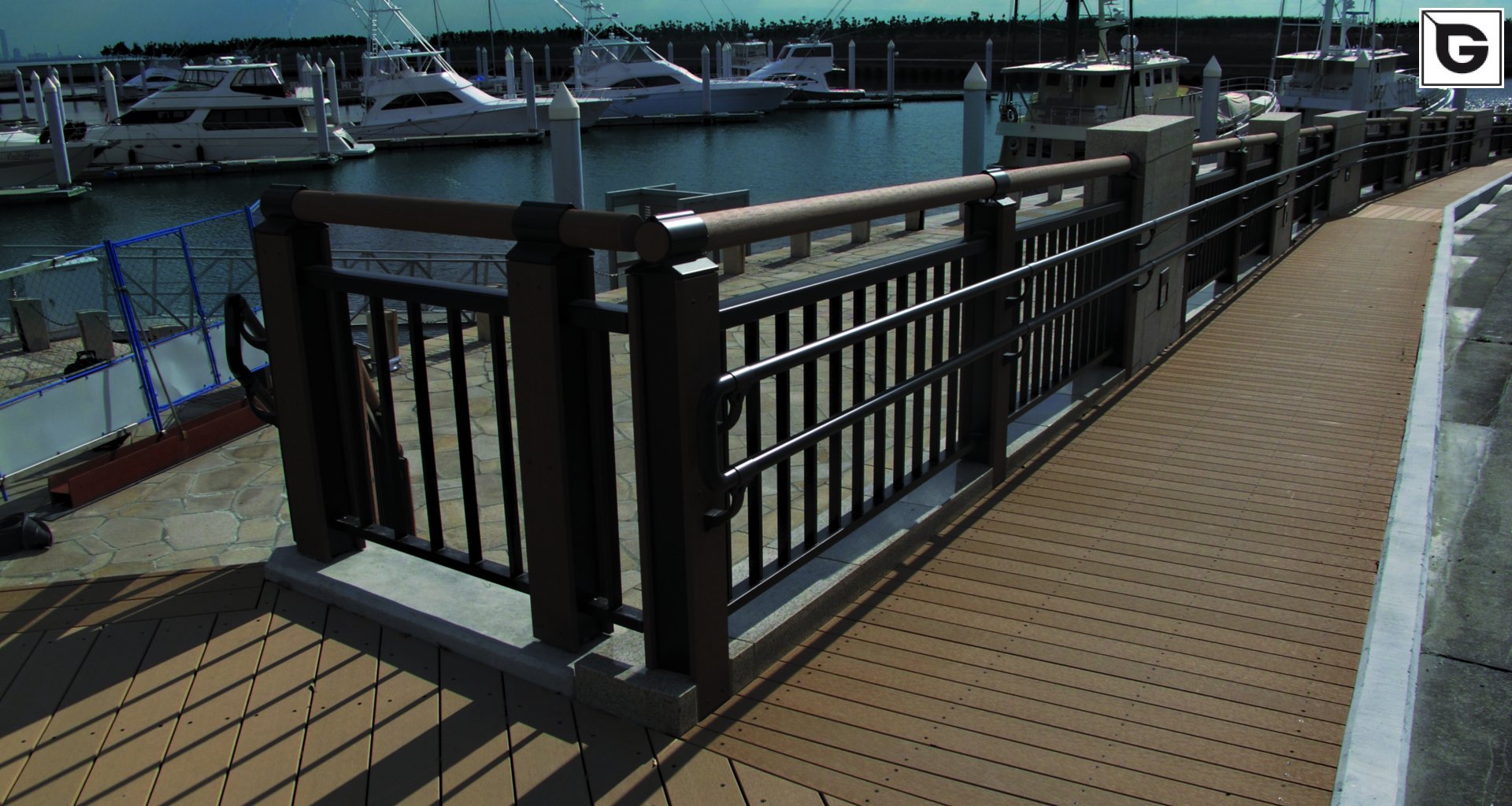 Transport-Einrichtungen_Brücken, Rampen, Gehweg_Am Wasser entlang